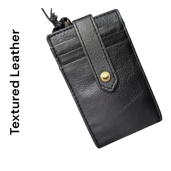 Aimee Kestenberg | Women's Leather Card Holder Case Vittoria | Black | 5"x3" - Picture 2 of 12